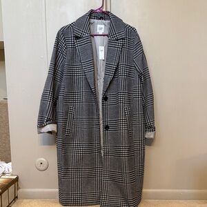 GAP Plaid Overcoat XL